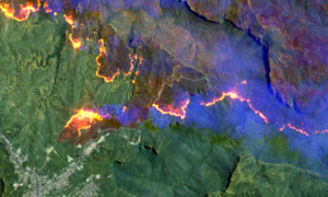 Detected hotspots over south-east Australia